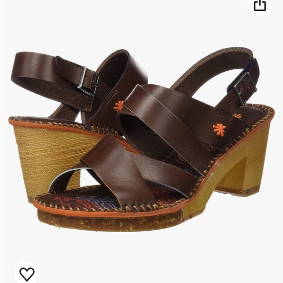 Art Company Women’s Wish Heeled Strap Sandals Brown Leather size 6 - Picture 1 of 16